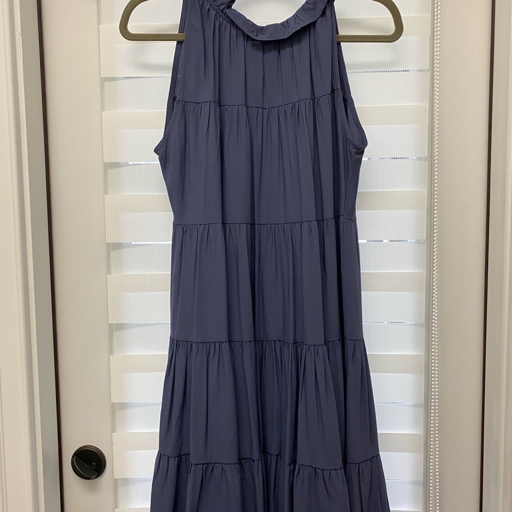 Casual Blue Sleeveless Dress